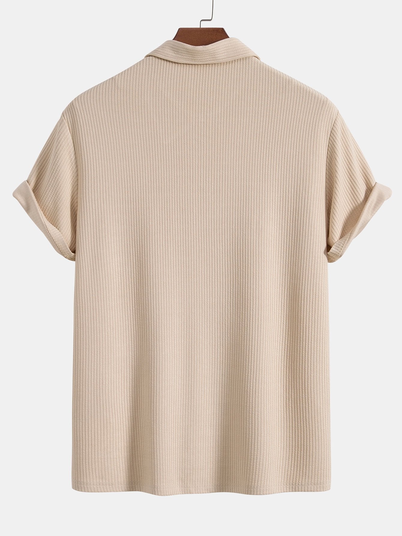 Knitted Ribbed Zip Polo & Shorts-Mitchell Shoes