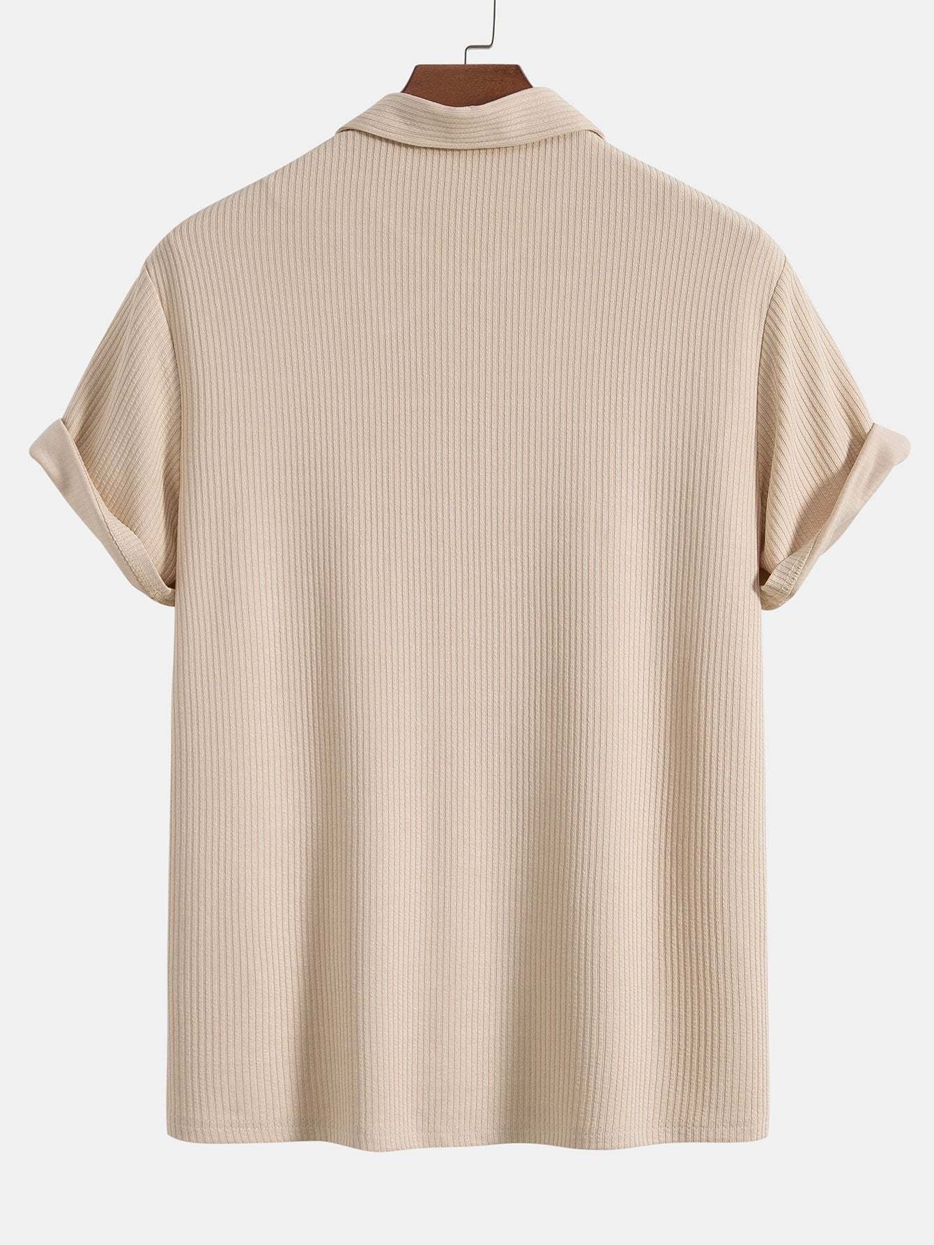 Knitted Ribbed Zip Polo & Shorts-Mitchell Shoes