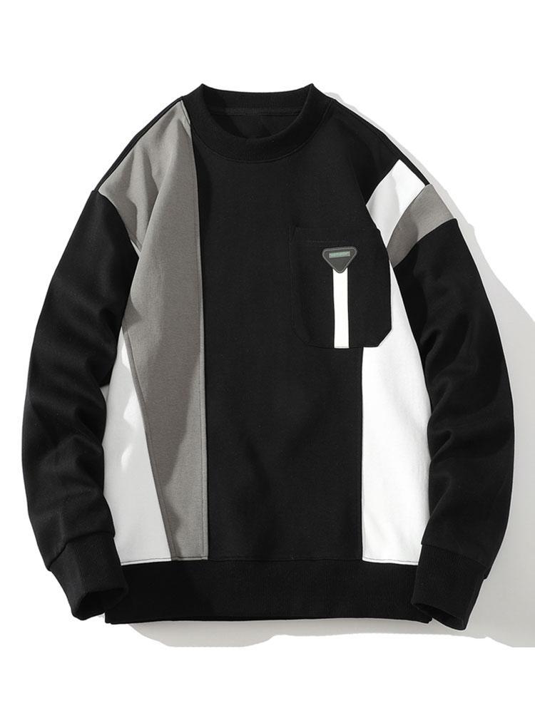 Color Block Sweatshirt With Pocket-Mitchell Shoes