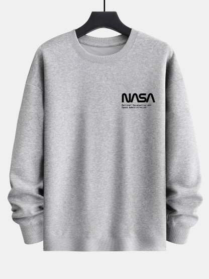 NASA Print Relax Fit Sweatshirt-Mitchell Shoes