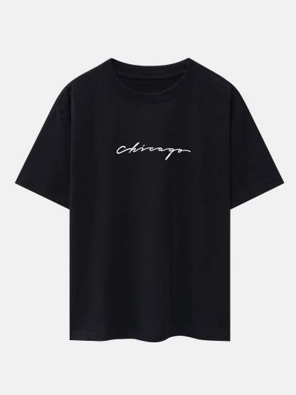 Chicago Print Heavy Weight Oversize T-Shirt-Mitchell Shoes