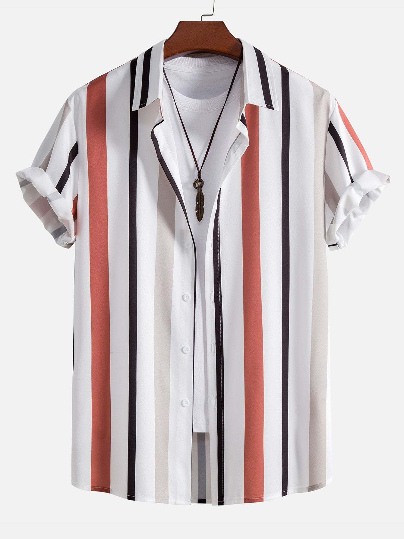 Striped Button Up Shirt-Mitchell Shoes