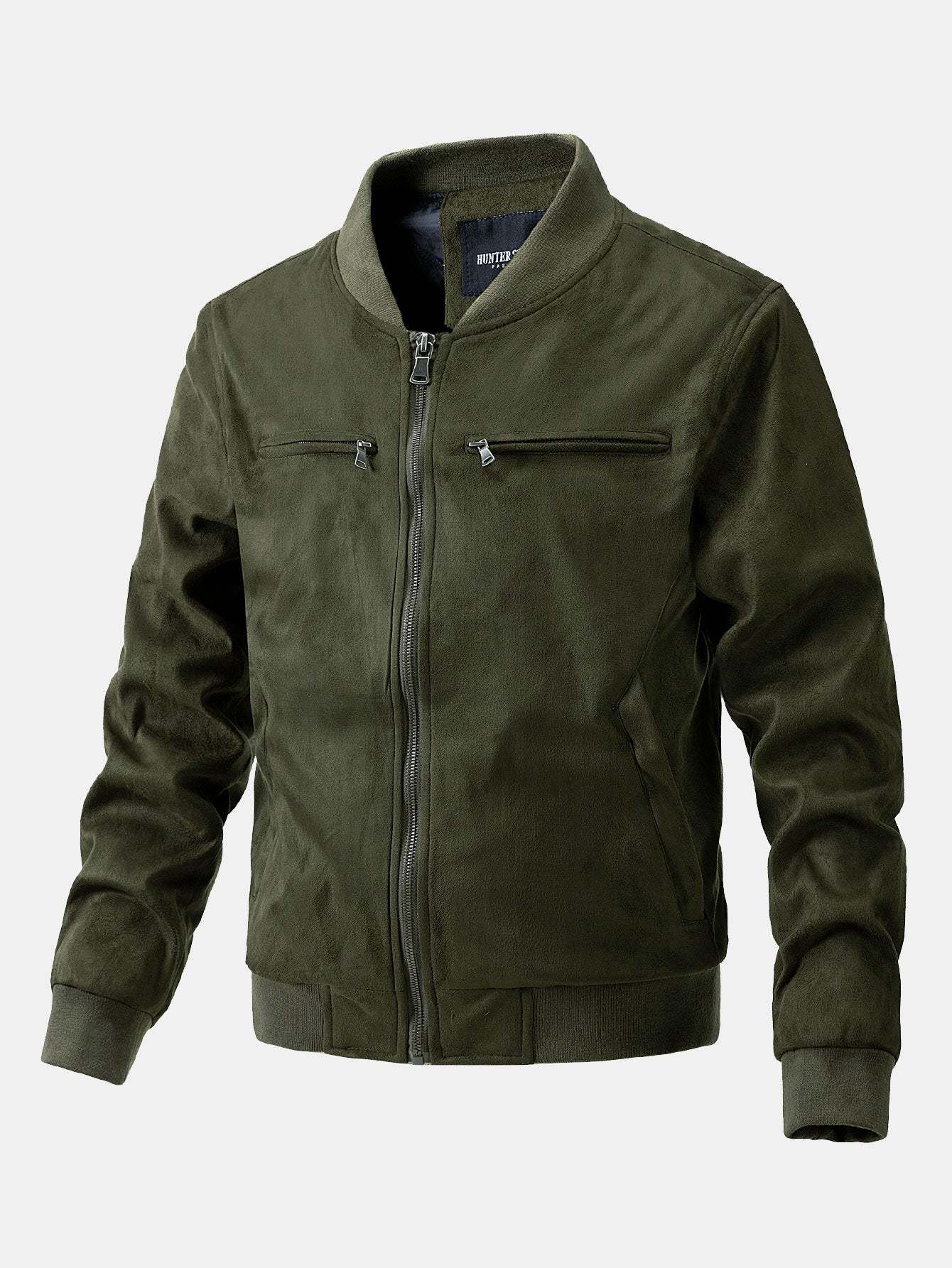 Suede Bomber Jacket With Quilted Liner-Mitchell Shoes