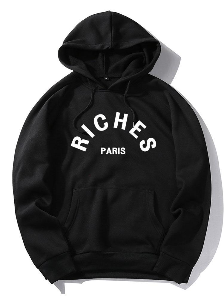 Rich Paris Print Hoodie-Mitchell Shoes