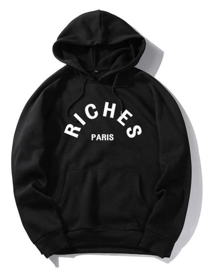 Rich Paris Print Hoodie-Mitchell Shoes