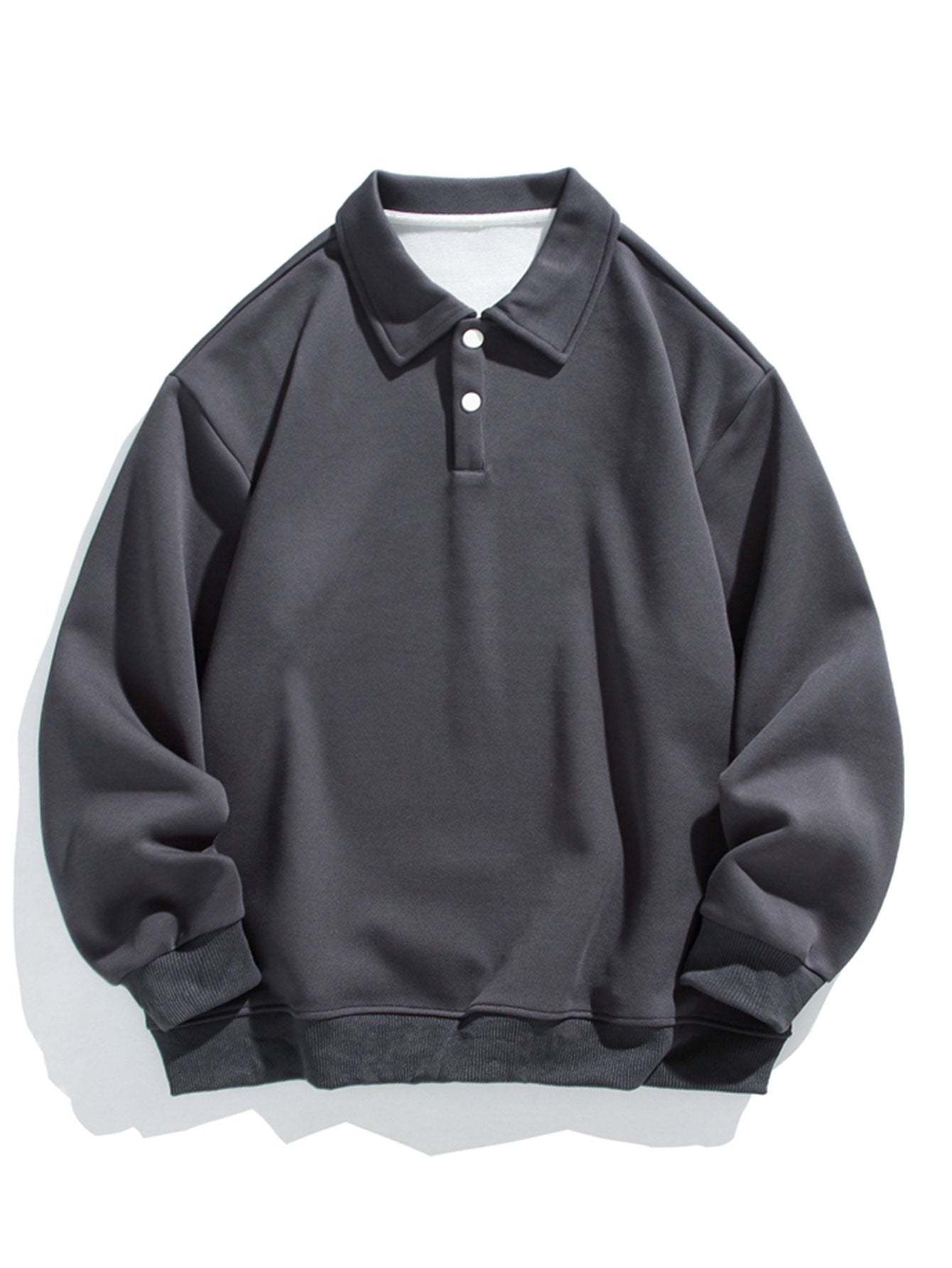 Relax Fit Basic Polo Sweatshirt-Mitchell Shoes
