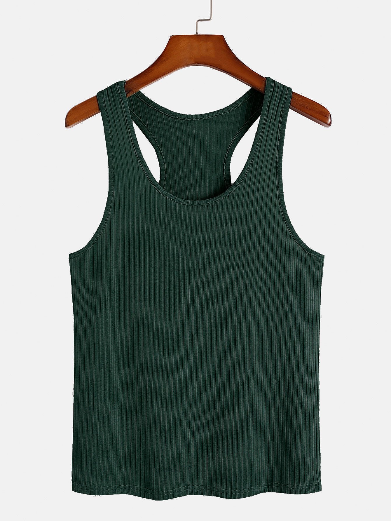 Basic Slim Ribbed Racer Back Tank-Mitchell Shoes