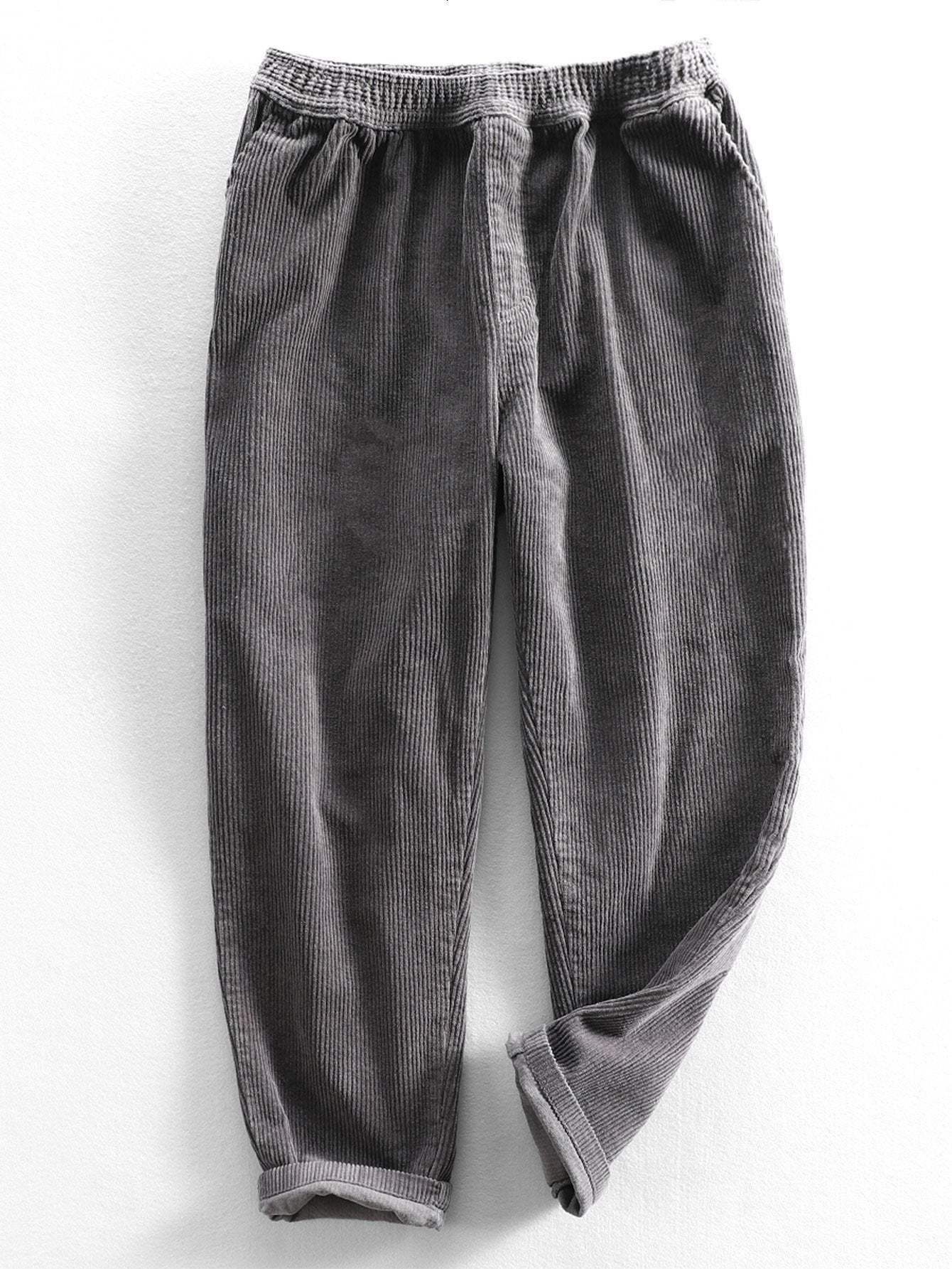 Cotton Corduroy Cropped Pants-Mitchell Shoes