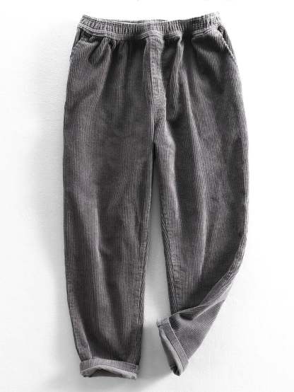 Cotton Corduroy Cropped Pants-Mitchell Shoes