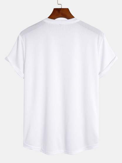 Muscle Fit Arc Hem Mesh T-Shirt-Mitchell Shoes