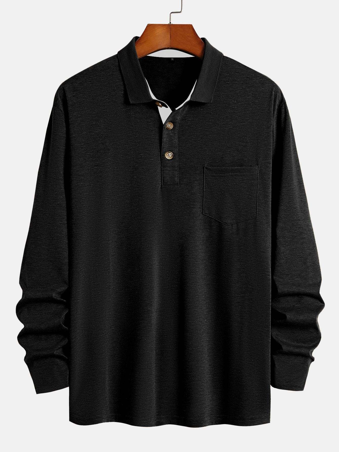 Long Sleeve Regular Fit Polo Shirt-Mitchell Shoes