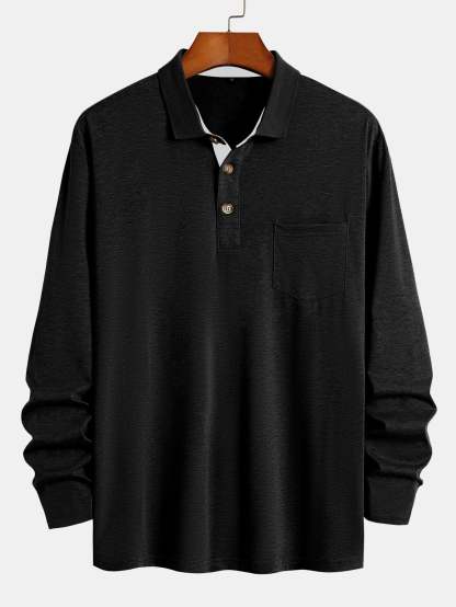 Long Sleeve Regular Fit Polo Shirt-Mitchell Shoes