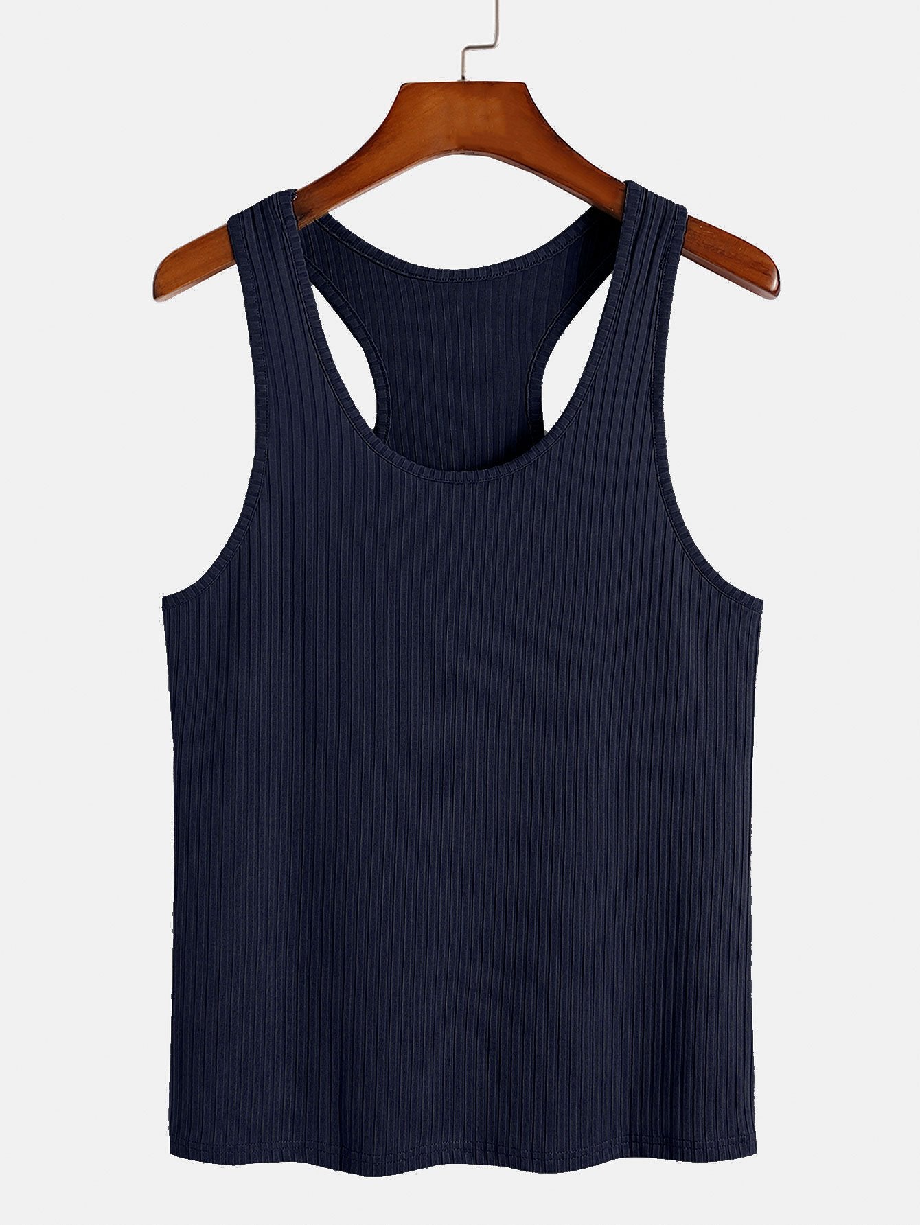 Basic Slim Ribbed Racer Back Tank-Mitchell Shoes
