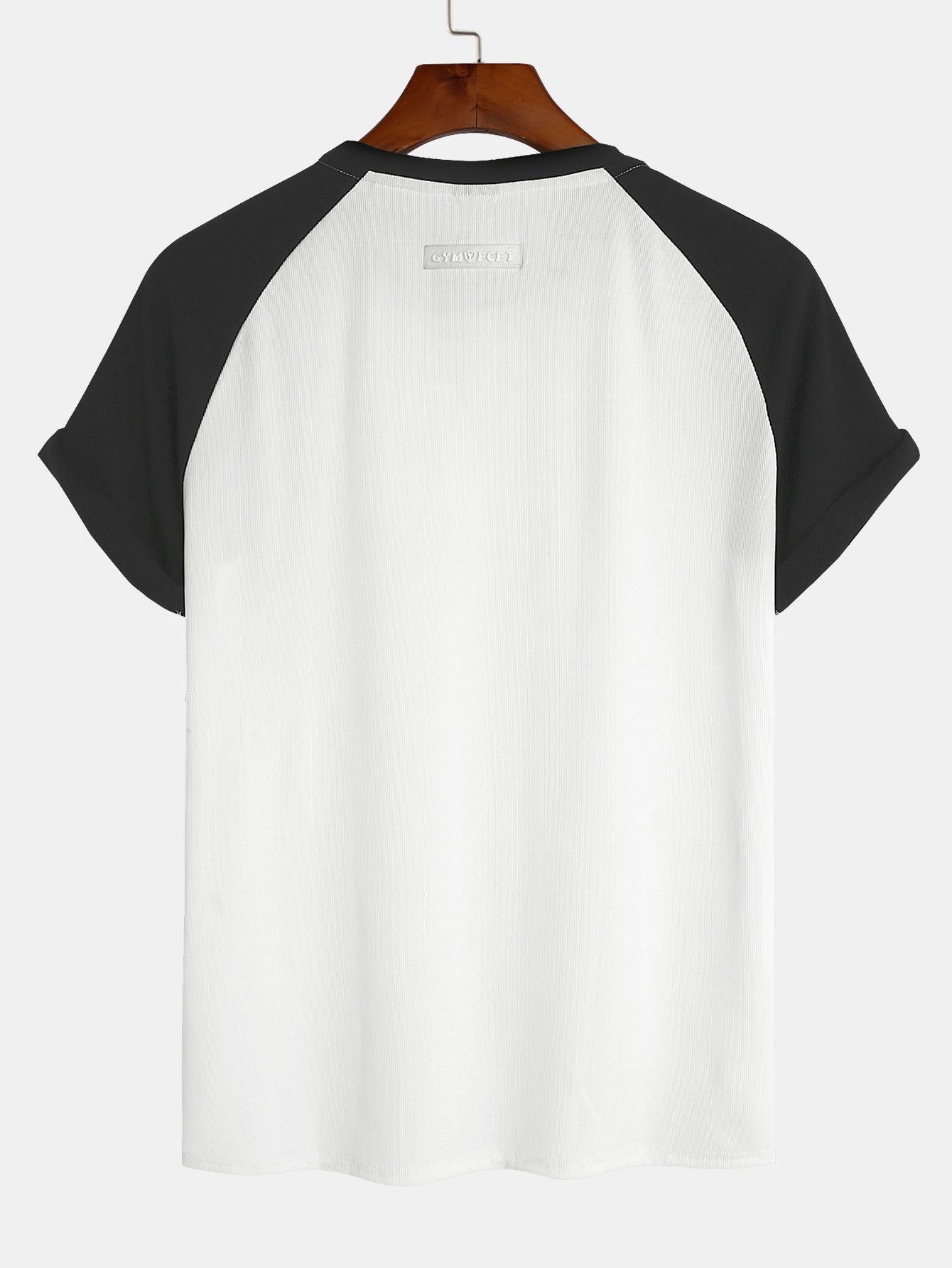Muscle Fit Paneled Textured T-Shirt-Mitchell Shoes