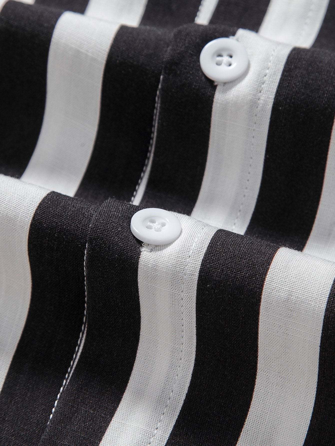 Striped Stand Collar Shirt & Swim Shorts-Mitchell Shoes