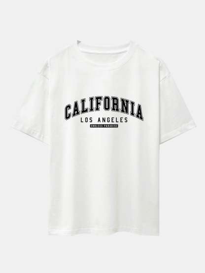 California Print Heavy Weight Oversize T-Shirt-Mitchell Shoes