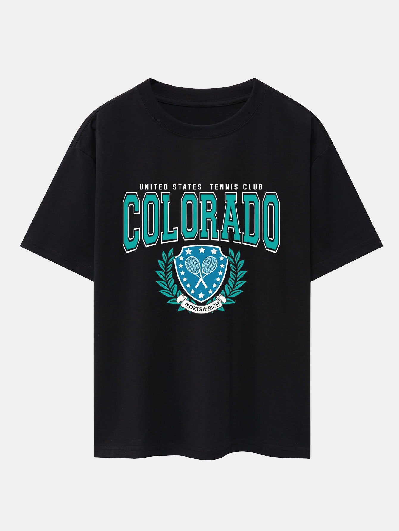 Colorado Tennis Print Heavy Weight Oversize T-Shirt-Mitchell Shoes
