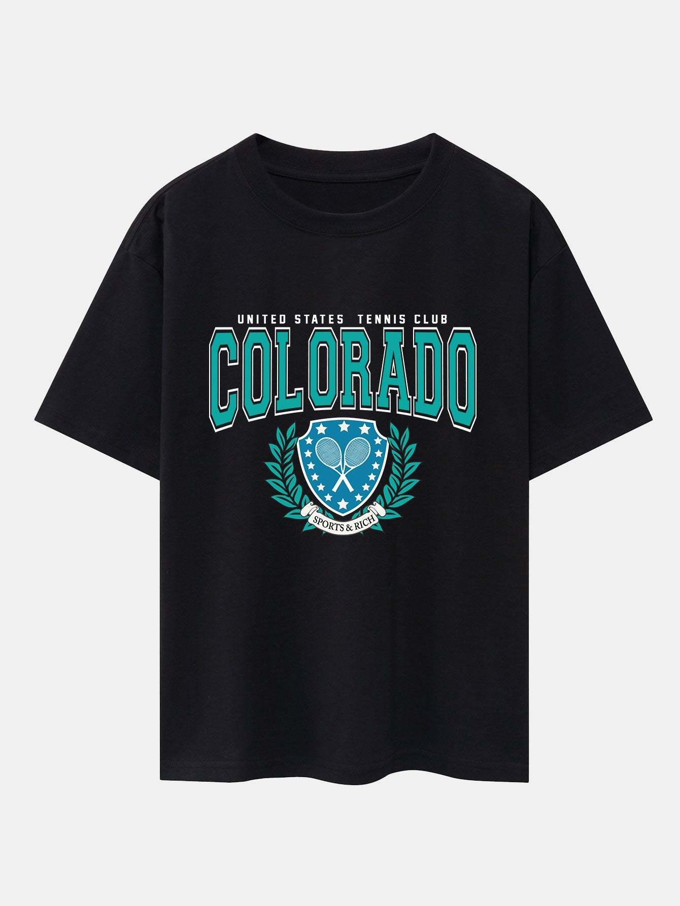 Colorado Tennis Print Heavy Weight Oversize T-Shirt-Mitchell Shoes