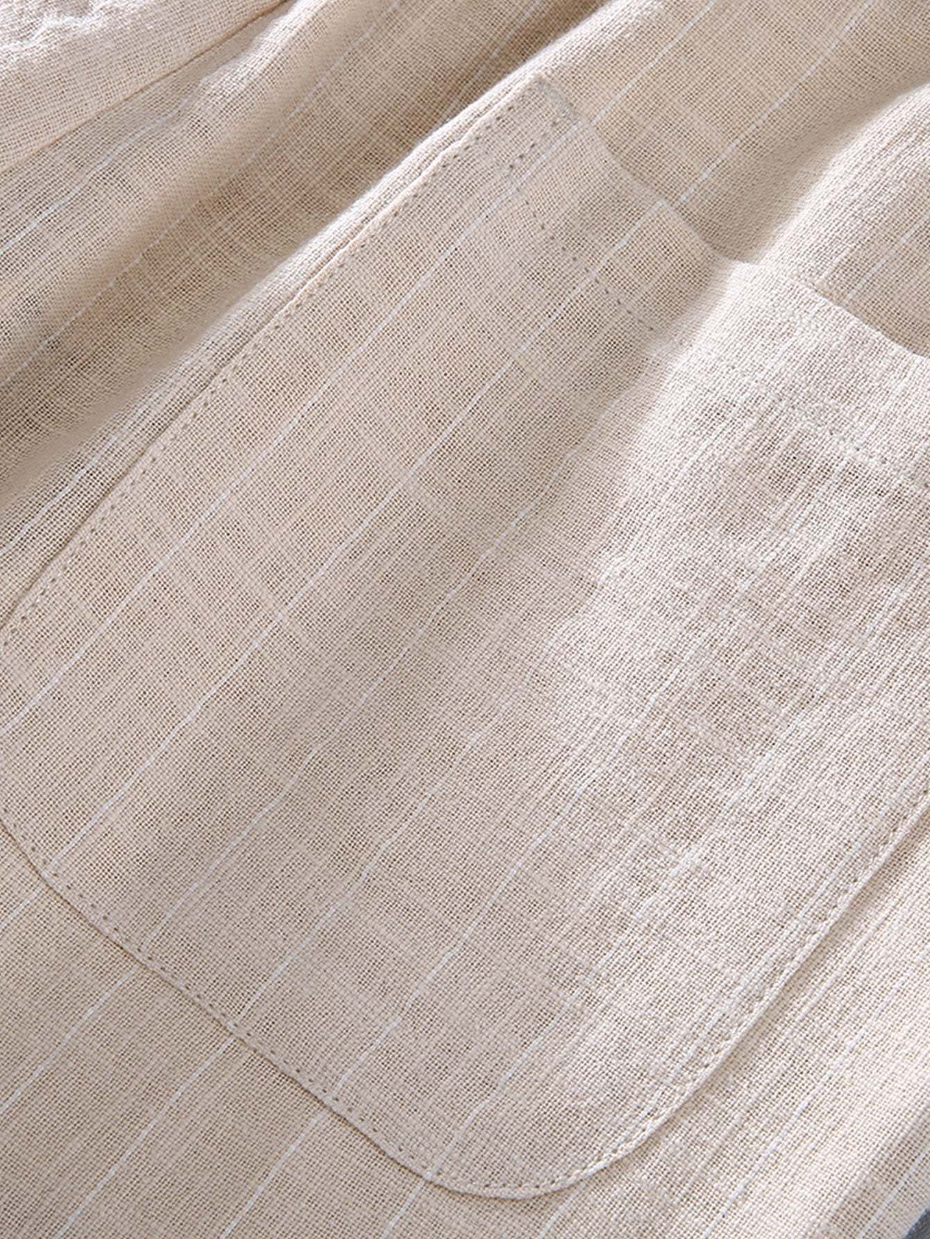 Striped Linen Cotton Blend Cropped Pants-Mitchell Shoes