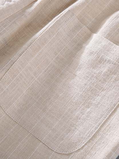 Striped Linen Cotton Blend Cropped Pants-Mitchell Shoes