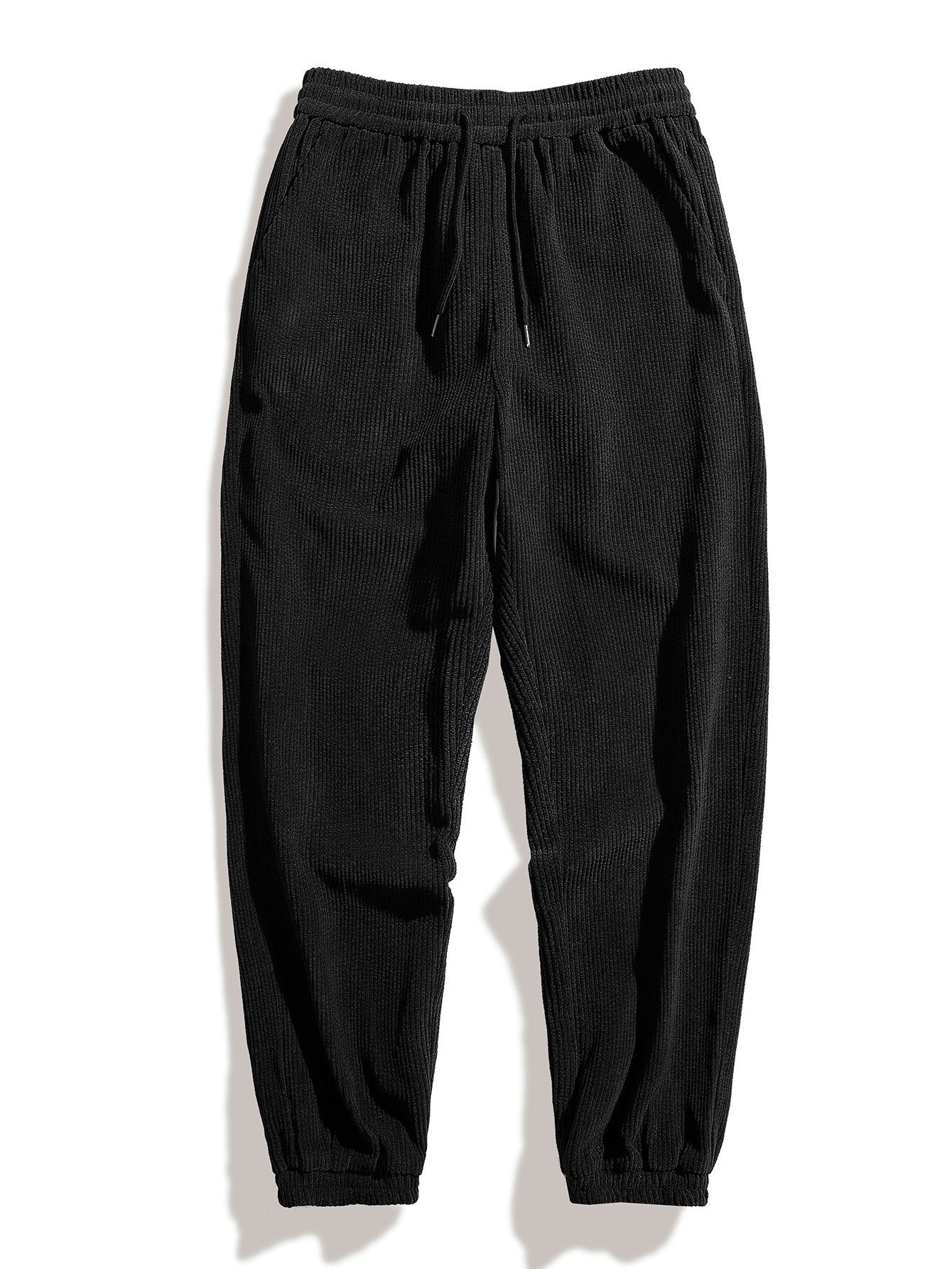 Drawstring Corduroy Jogger Pants-Mitchell Shoes