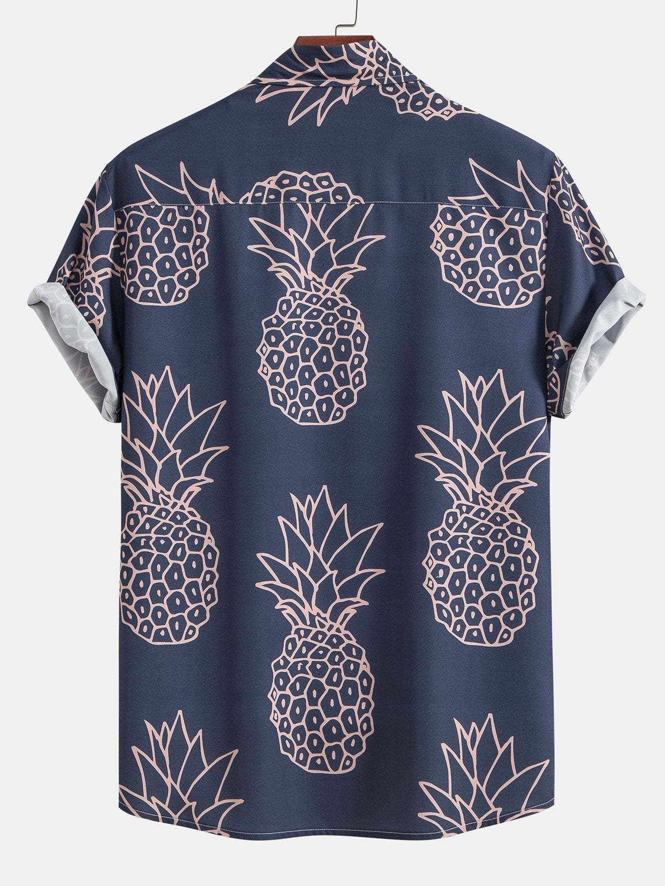 Pineapple Print Button Up Shirt & Shorts-Mitchell Shoes