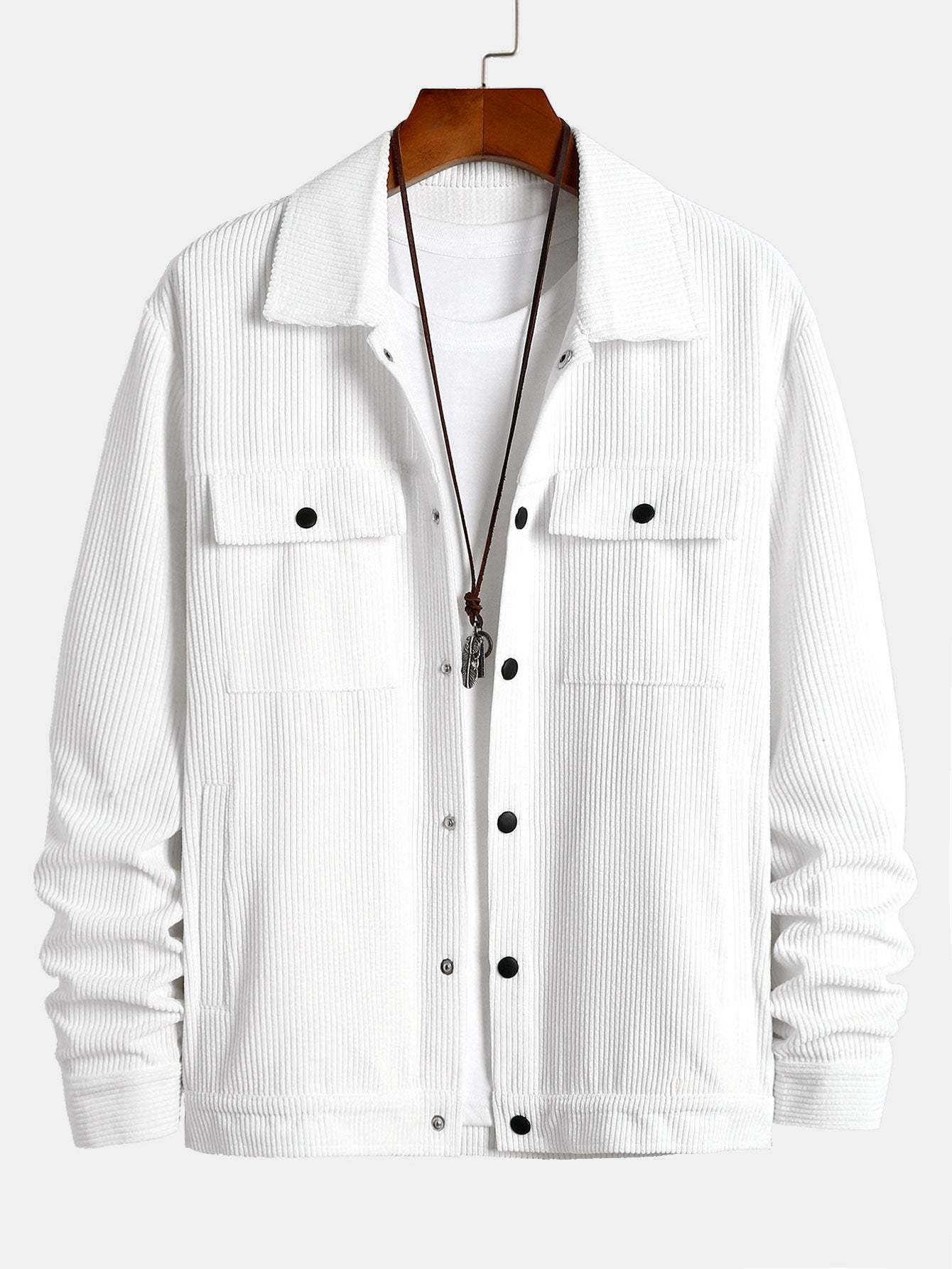 Corduroy Jacket With Pockets-Mitchell Shoes