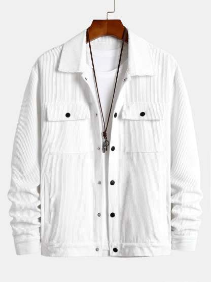 Corduroy Jacket With Pockets-Mitchell Shoes