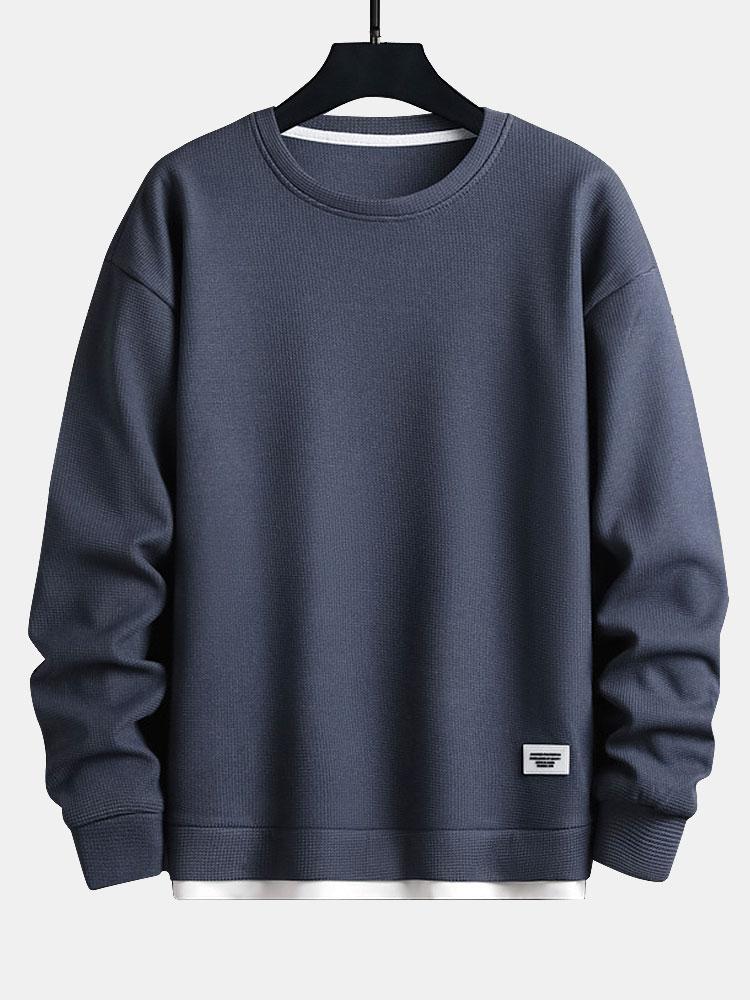 Two Layer Waffle Sweatshirt-Mitchell Shoes