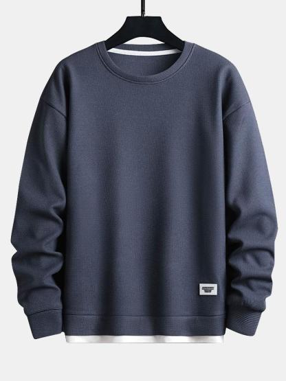 Two Layer Waffle Sweatshirt-Mitchell Shoes