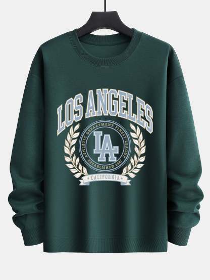 Los Angeles Varsity Print Relax Fit Sweatshirt-Mitchell Shoes