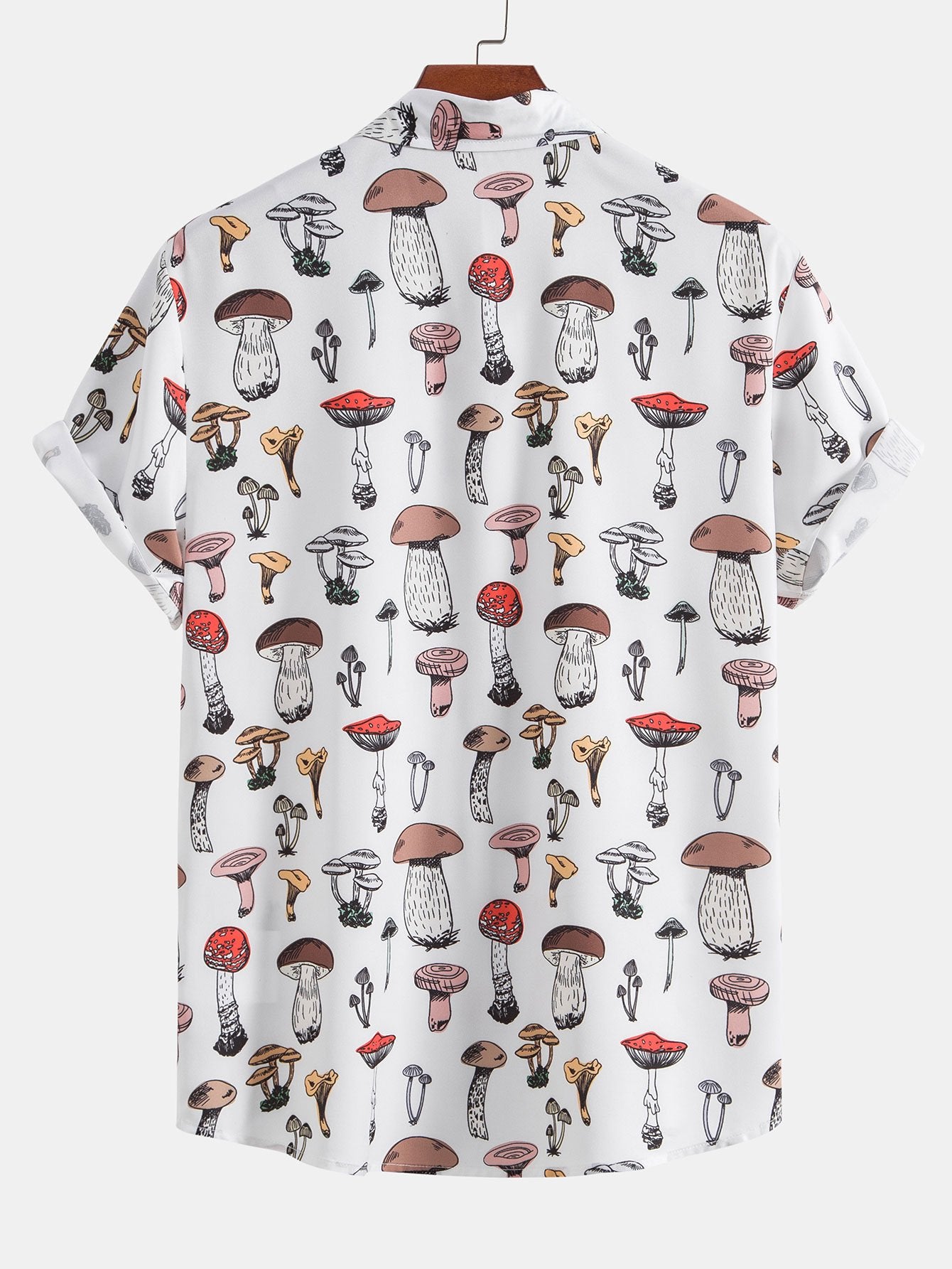 Mushroom Print Button Up Shirt-Mitchell Shoes