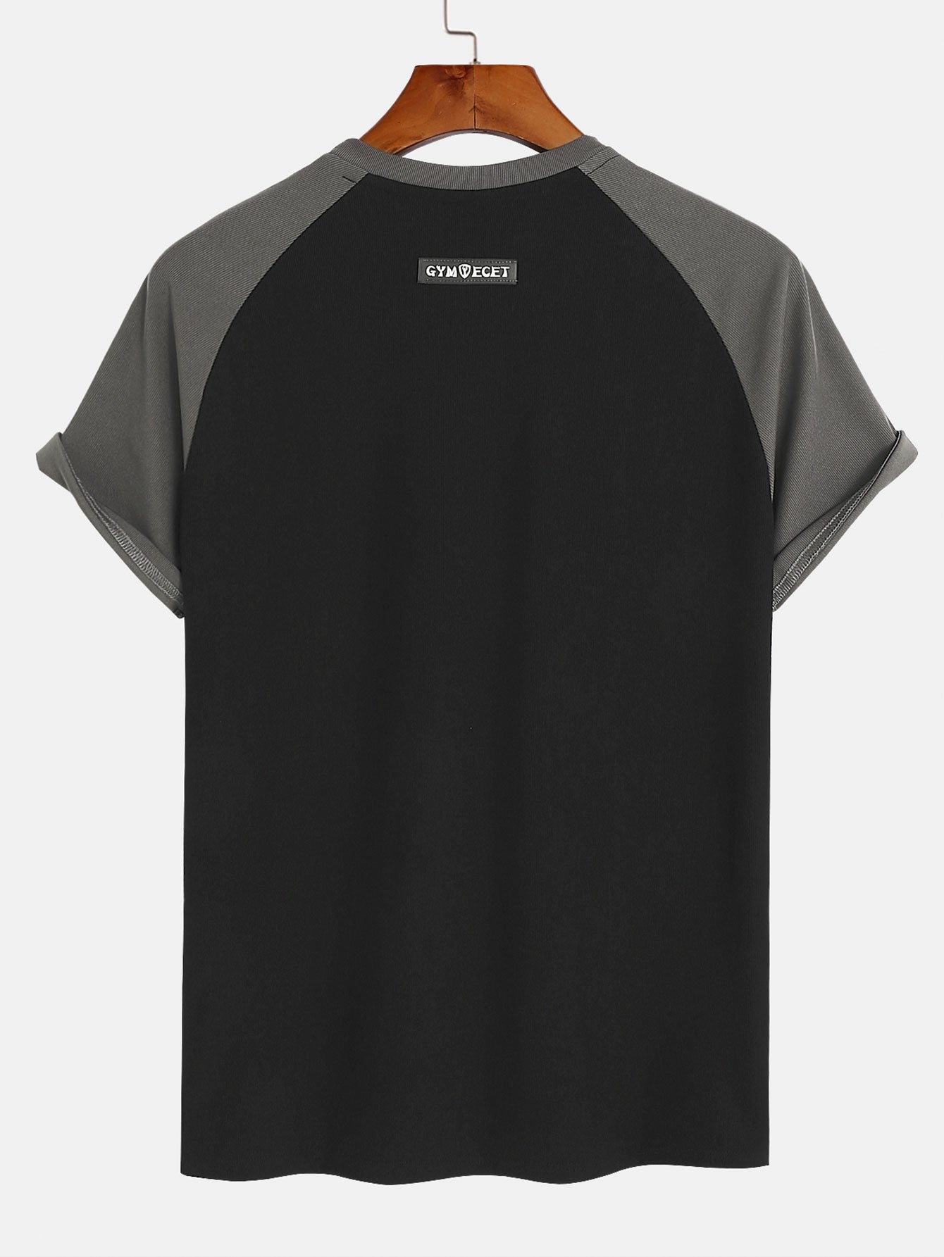 Muscle Fit Paneled Textured T-Shirt-Mitchell Shoes