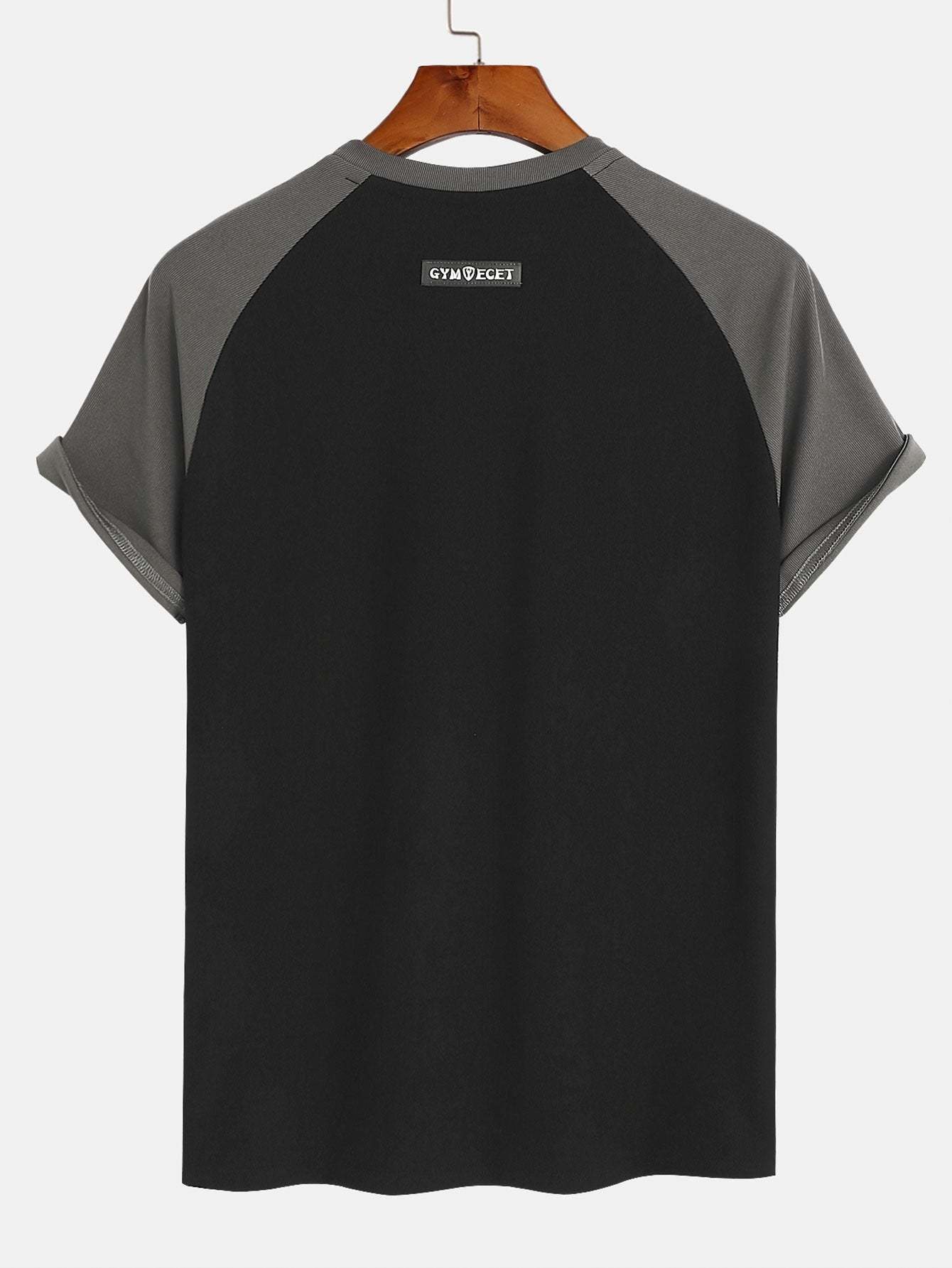 Muscle Fit Paneled Textured T-Shirt-Mitchell Shoes