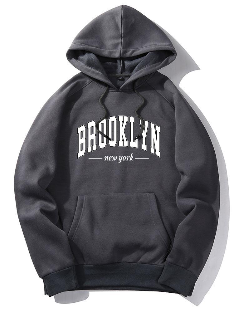 Brooklyn Letter Print Hoodie-Mitchell Shoes