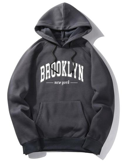 Brooklyn Letter Print Hoodie-Mitchell Shoes