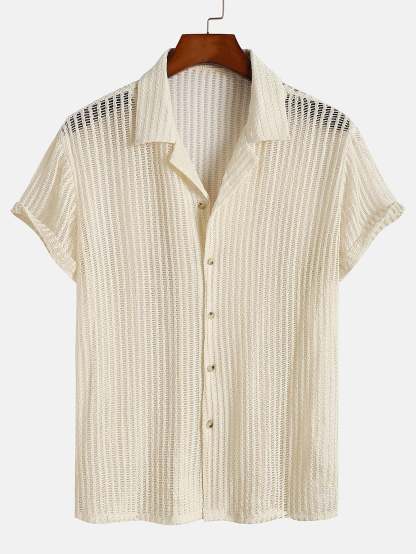 Crochet Cuban Shirt-Mitchell Shoes