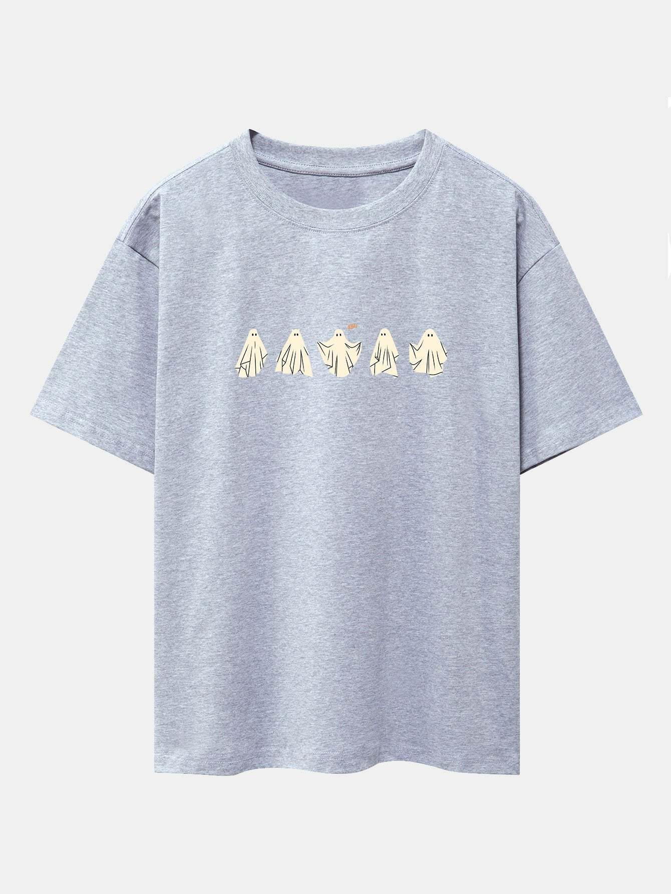 Ghost Print Heavy Weight Drop Shoulder Oversize T-Shirt-Mitchell Shoes
