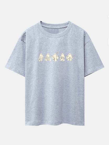 Ghost Print Heavy Weight Drop Shoulder Oversize T-Shirt-Mitchell Shoes