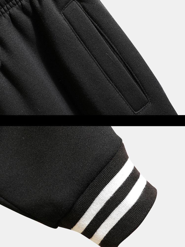 Contrast Baseball Jacket & Jogger Pants-Mitchell Shoes