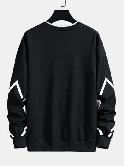 Geometric Print Crew Neck Sweatshirt-Mitchell Shoes