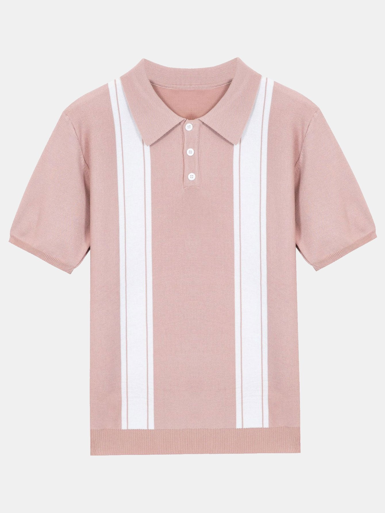Striped Short Sleeve Sweater Polo-Mitchell Shoes