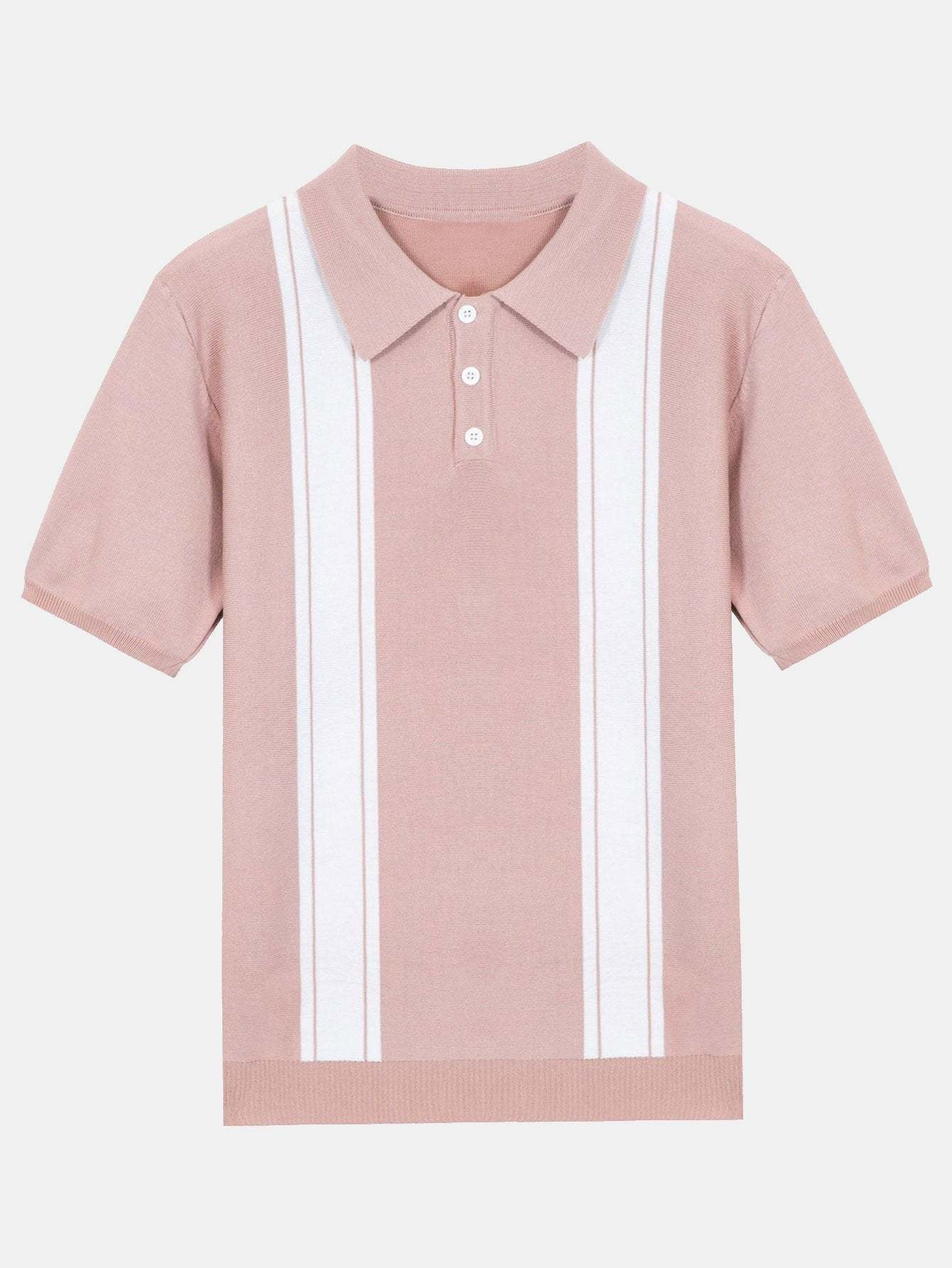 Striped Short Sleeve Sweater Polo-Mitchell Shoes