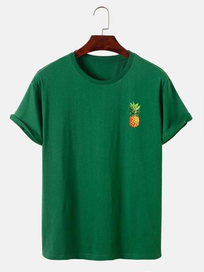 Pineapple Print T-Shirt-Mitchell Shoes