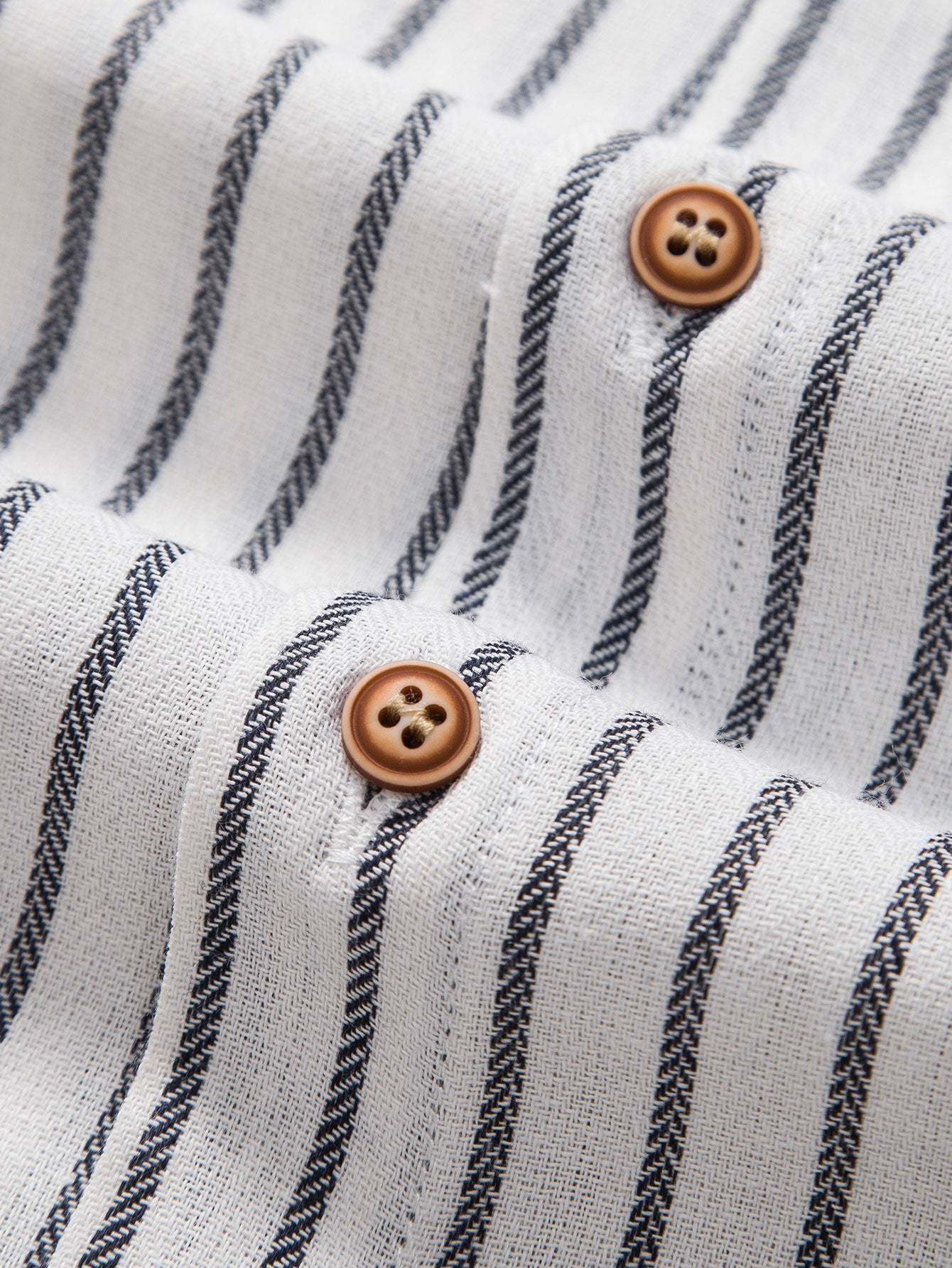 Cotton Blend Striped Stand Collar Shirt-Mitchell Shoes