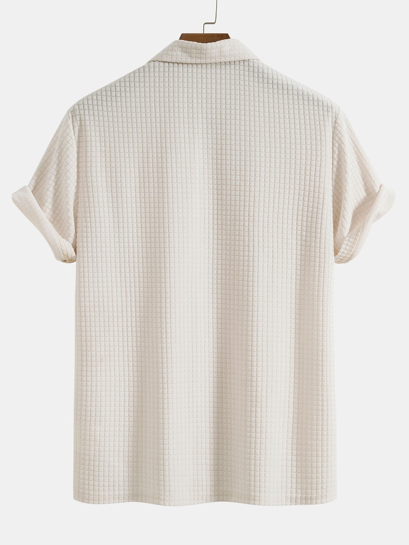 Waffle Jacquard Terry Polo Shirt-Mitchell Shoes