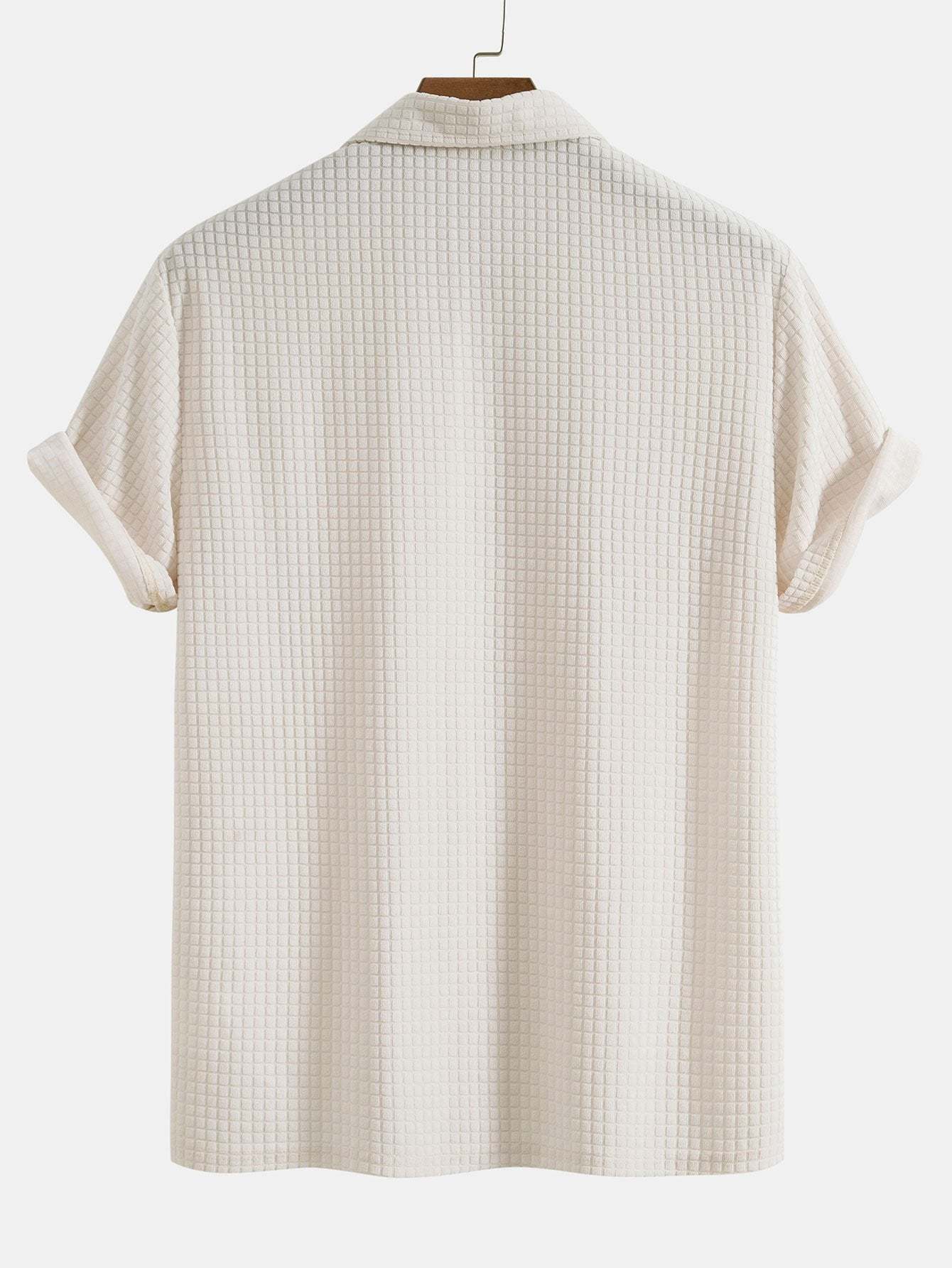 Waffle Jacquard Terry Polo Shirt-Mitchell Shoes