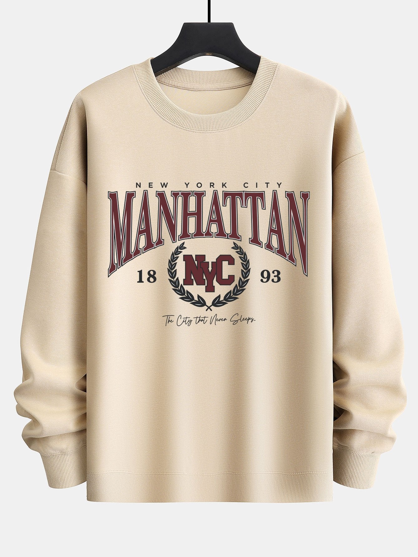 Manhattan Varsity Print Relax Fit Sweatshirt-Mitchell Shoes