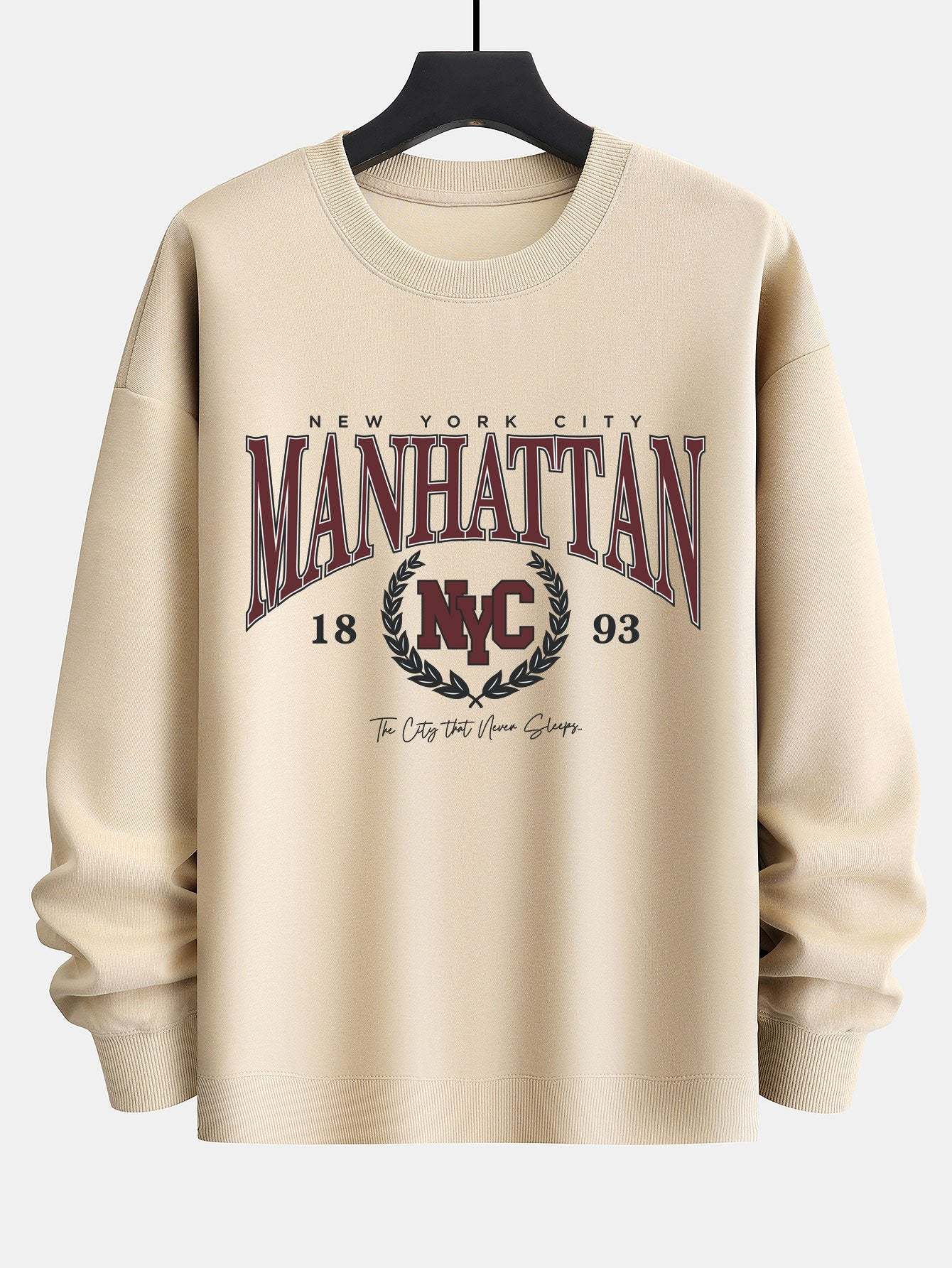 Manhattan Varsity Print Relax Fit Sweatshirt-Mitchell Shoes