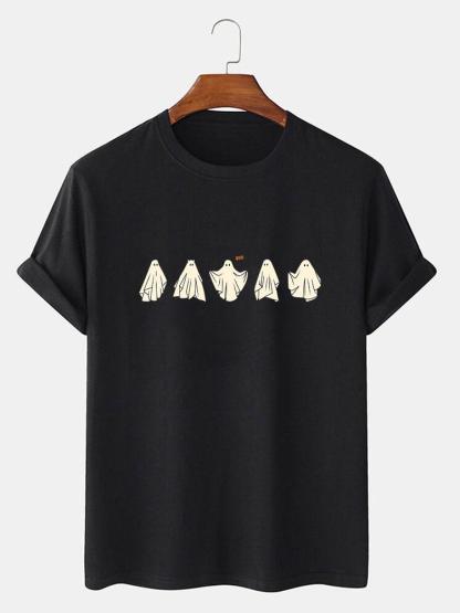 Cute Ghost Print T-Shirt-Mitchell Shoes